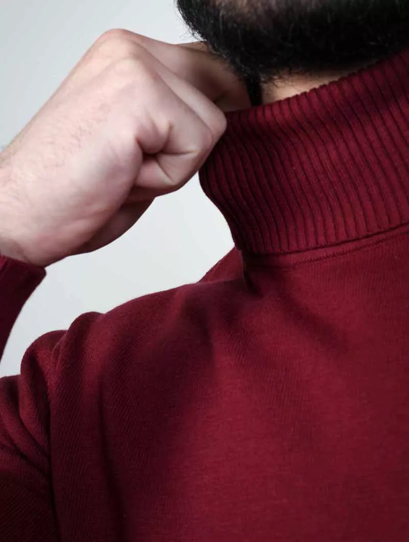 Pull Col Montant Homme Uni